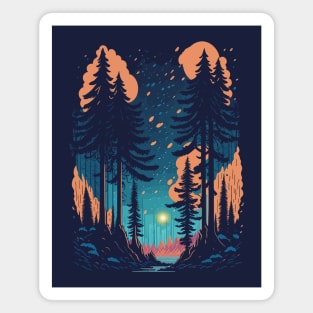 Pines Tree Night Magnet